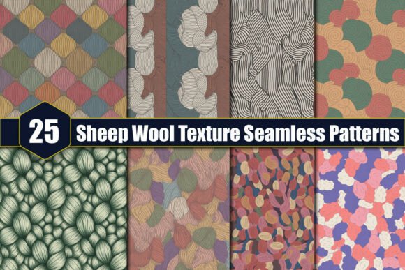 25 Sheep Wool Texture Seamless Patterns