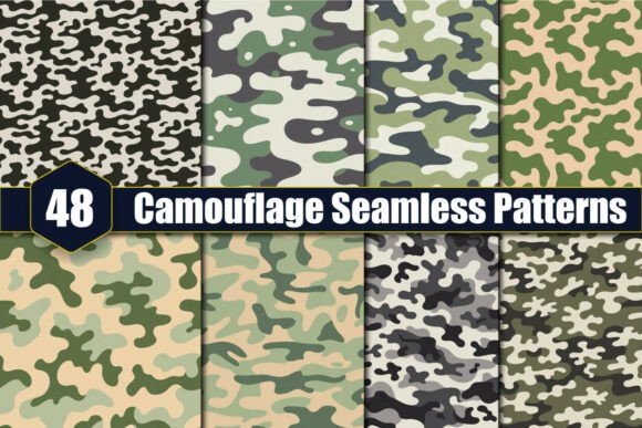 48 Camouflage Seamless Patterns