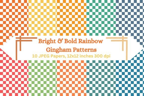 Bright Bold Rainbow Gingham Patterns: A Designer’s Guide to Seamless, High-Resolution Digital Textures