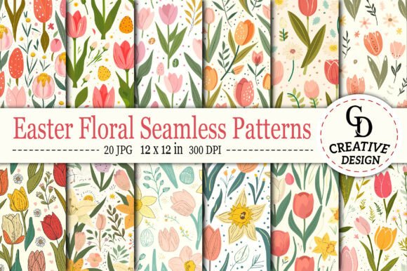 Easter Floral Seamless Patterns: Elevate Your Creative Projects