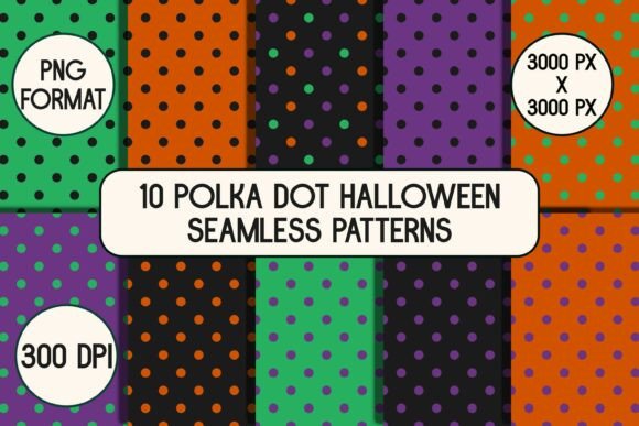 Elevate Your Halloween Design Workflow with High-Quality Seamless Polka Dot Patterns