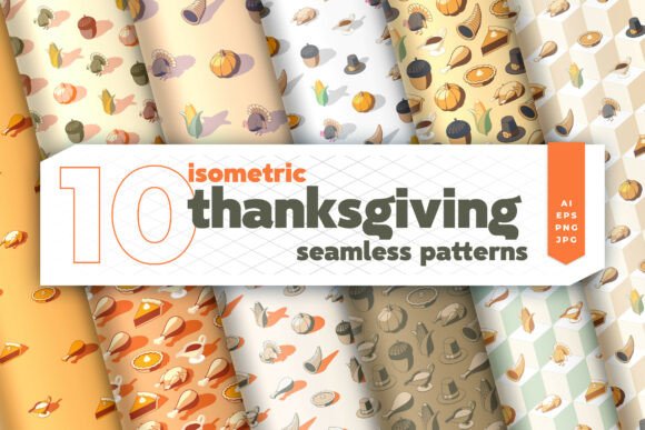 Isometric Thanksgiving Seamless Patterns: A Strategic Asset for Design and Branding