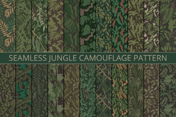 Seamless Jungle Camouflage Patterns