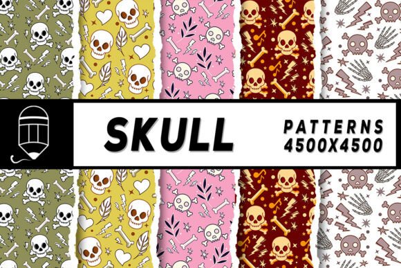 Skull Digital Papers Patterns: A Strategic Asset for Versatile Design