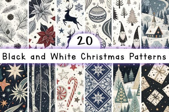 The Art of Contrast: Unlocking the Potential of Black and White Christmas Patterns in Modern Design
