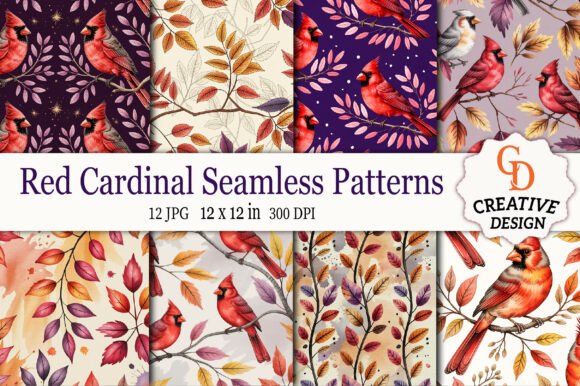 The Timeless Appeal of Red Cardinal Seamless Patterns: A Creative Resource Guide