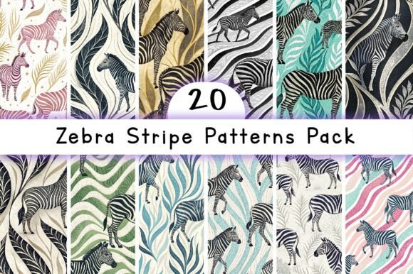 Zebra Stripe Patterns Pack